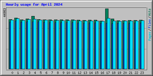 Hourly usage for April 2024